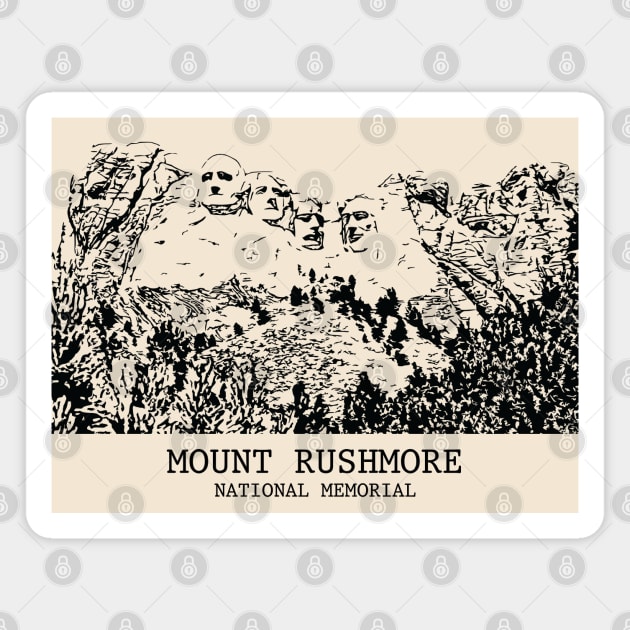 Mount Rushmore National Memorial Magnet by Lakeric